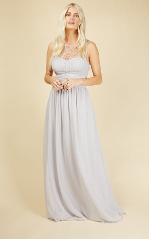 Little mistress shop pewter maxi dress