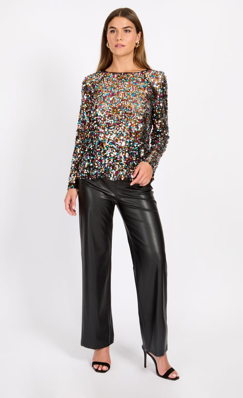 Multi Sequin Top by Vogue Williams