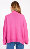 Pink Knit Scallop Cardigan by Vogue Williams