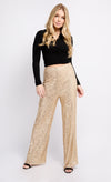 Gold Sequin Trousers by Vogue Williams