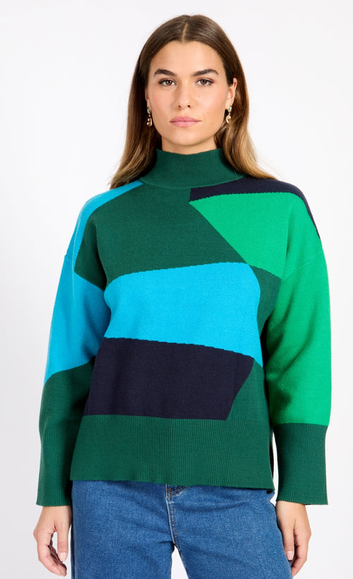 Colour Block Knit Jumper by Vogue Williams