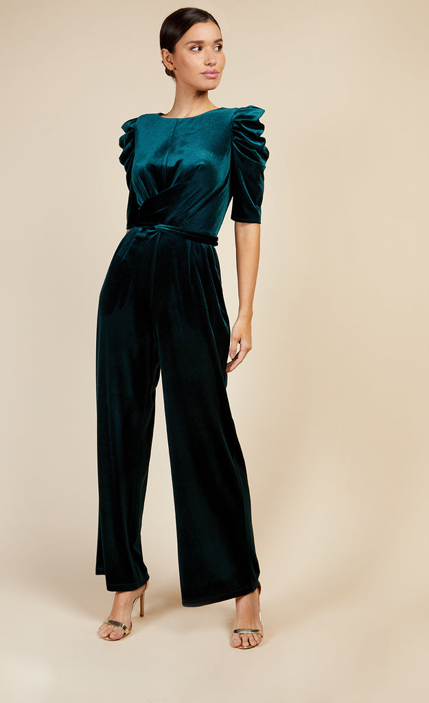 Emerald Green Velvet Jumpsuit