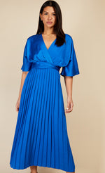Cobalt Blue Twist Detail Midaxi Dress