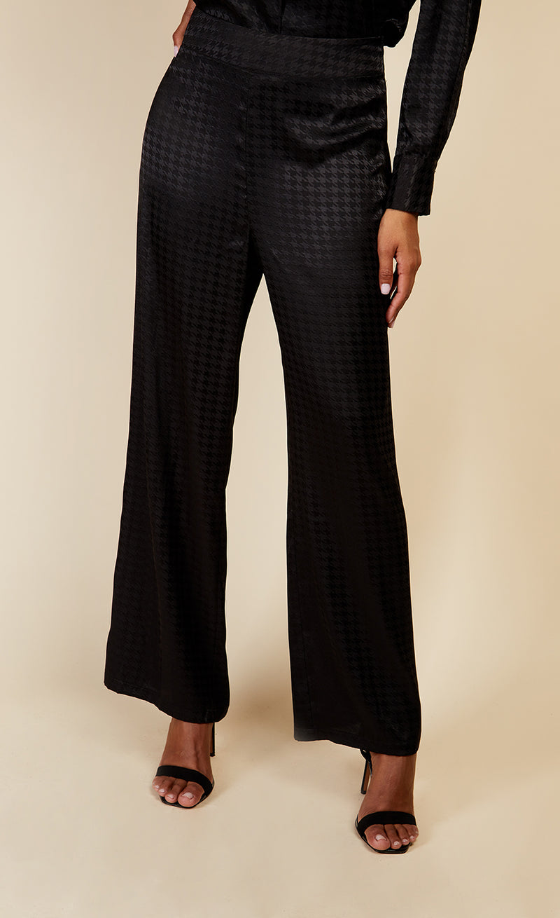 Max Mara Houndstooth Pants Womens 4 Black White High Rise Pockets Trousers  | eBay