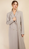 Stone Long Coat by Vogue Williams