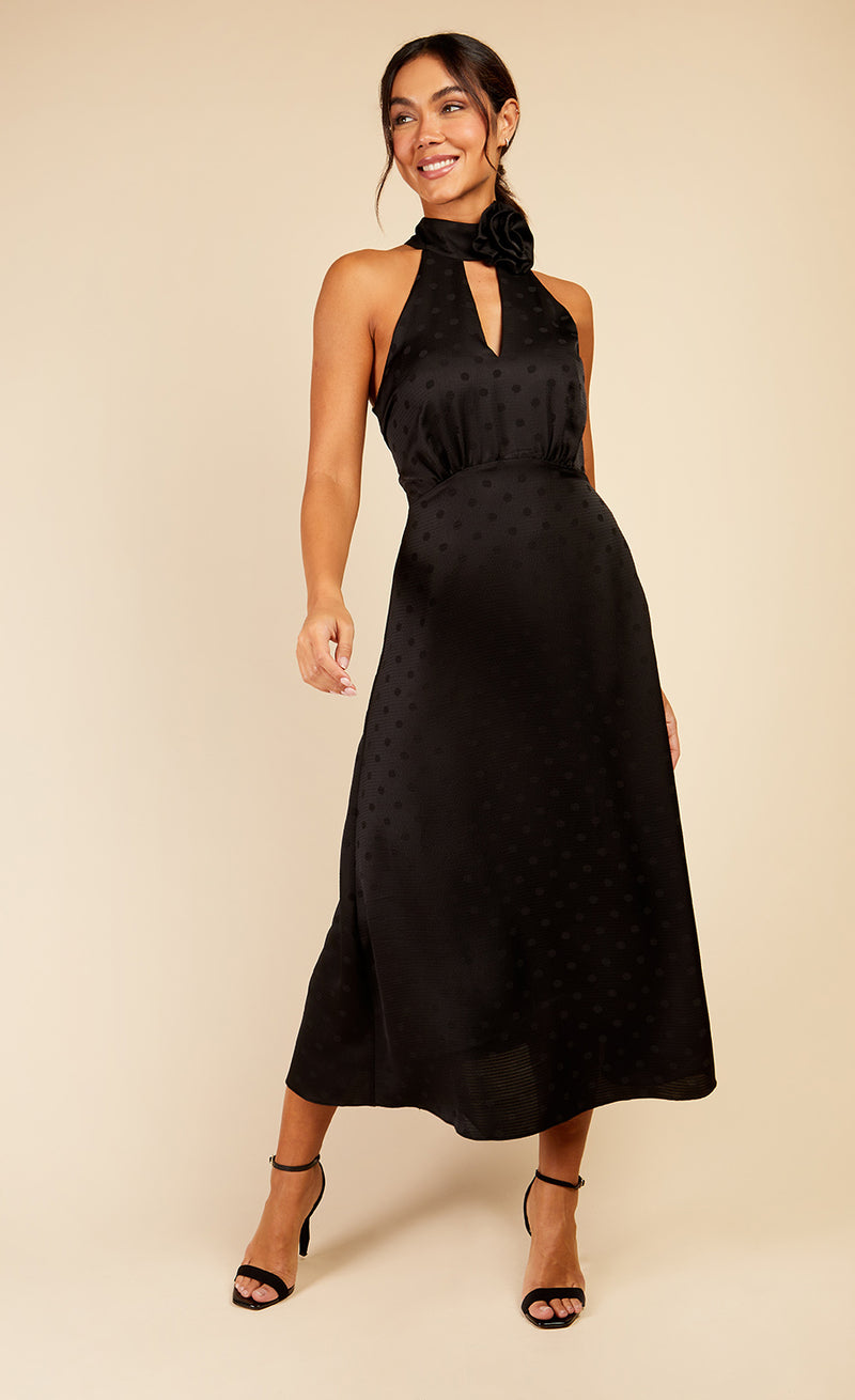 Little mistress black maxi dress online