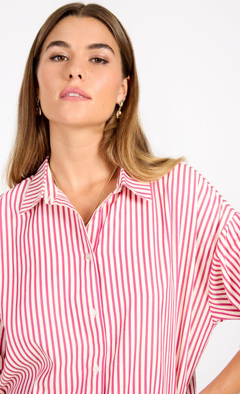 Pink Stripe Shirt by Vogue Williams