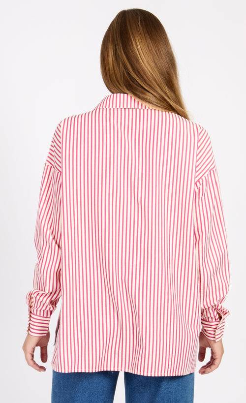 Pink Stripe Shirt by Vogue Williams