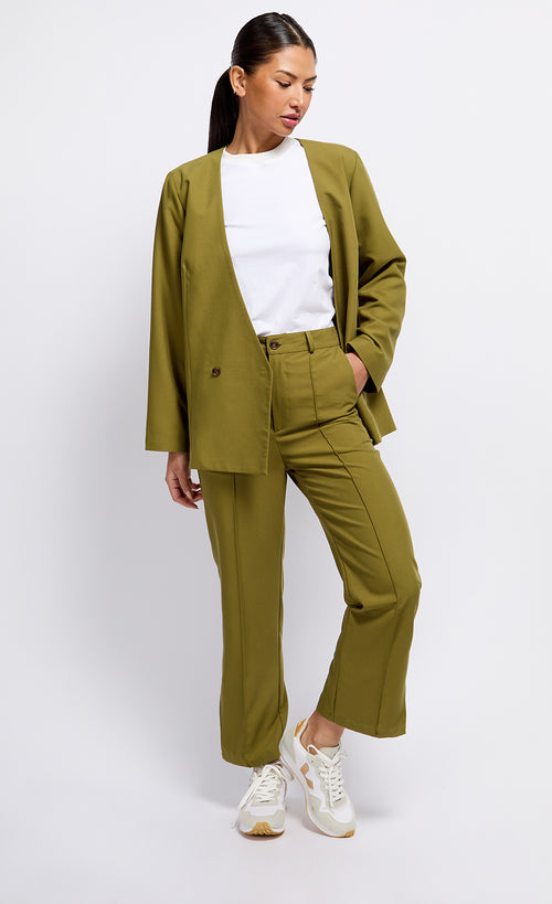 Olive Green Blazer by Vogue Williams