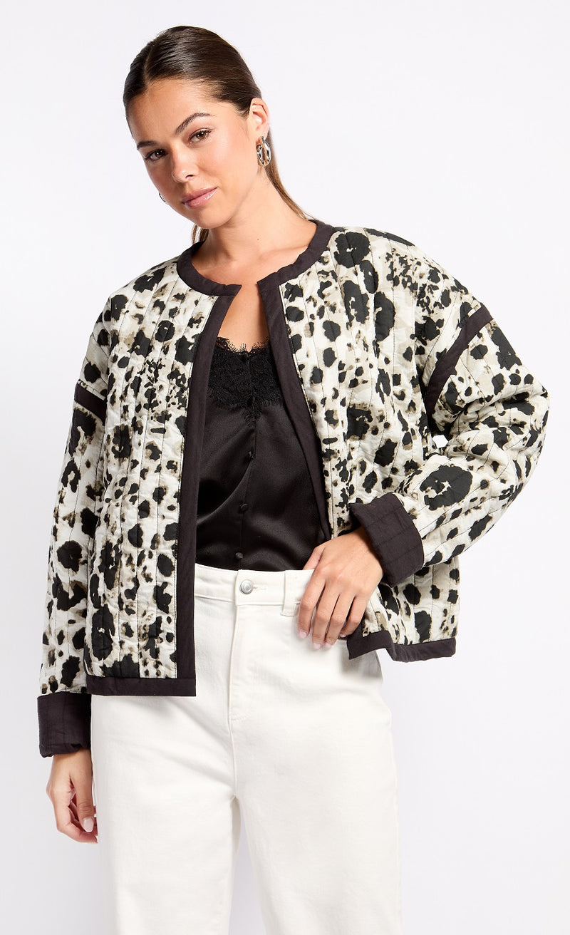 Animal Print Quilted Jacket by Vogue Williams