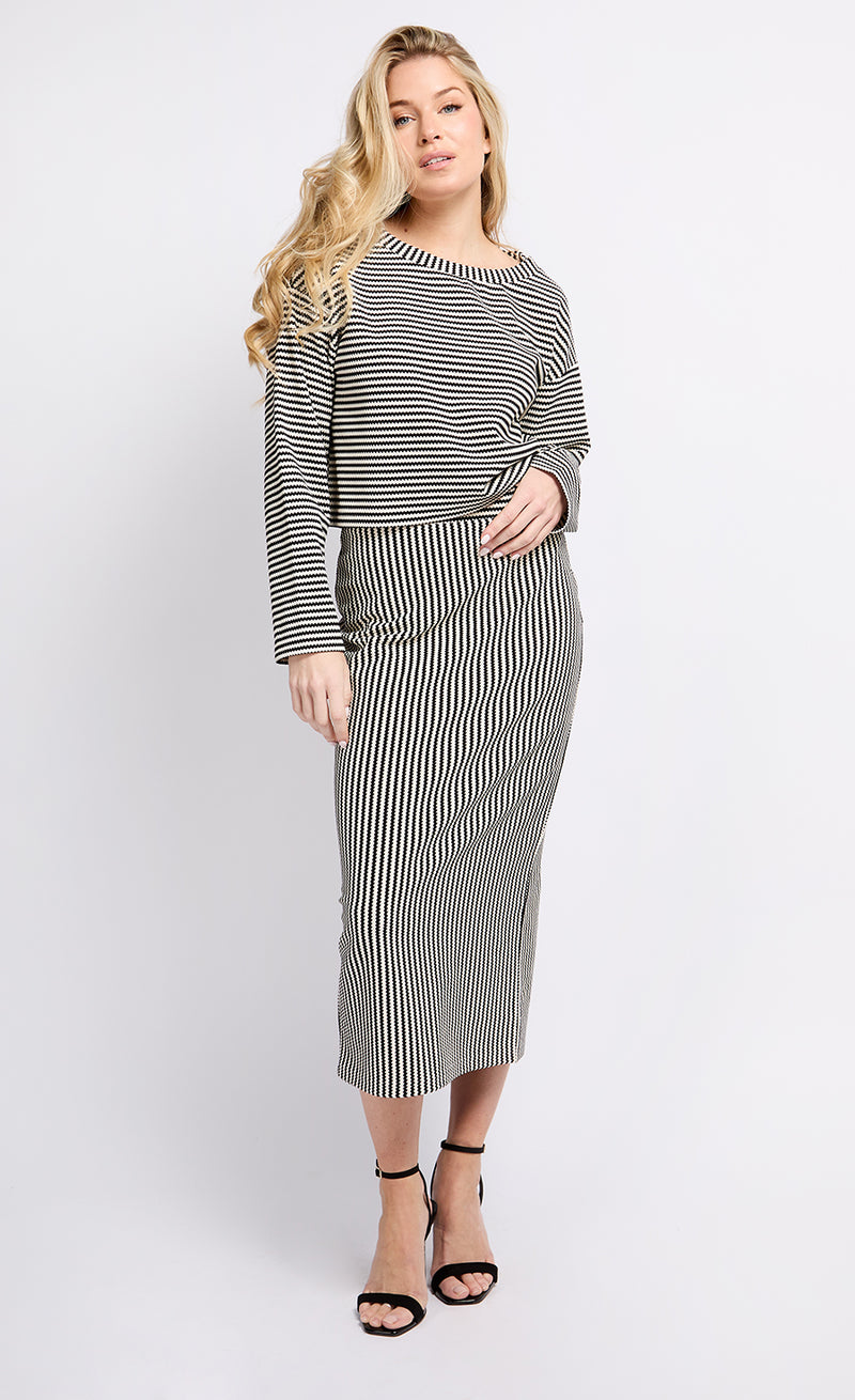 Stripe Midaxi Skirt by Vogue Williams