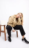 Camel Cropped Jacket by Vogue Williams