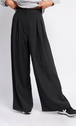 Charcoal Grey Pinstripe Trousers by Vogue Williams