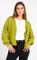 Olive Knit Cardigan by Vogue Williams