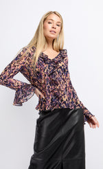 Animal Print Frill Top by Vogue Williams