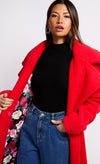 Red Teddy Coat by Vogue Williams