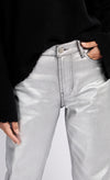 Silver Coated Trousers by Vogue Williams