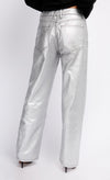 Silver Coated Trousers by Vogue Williams