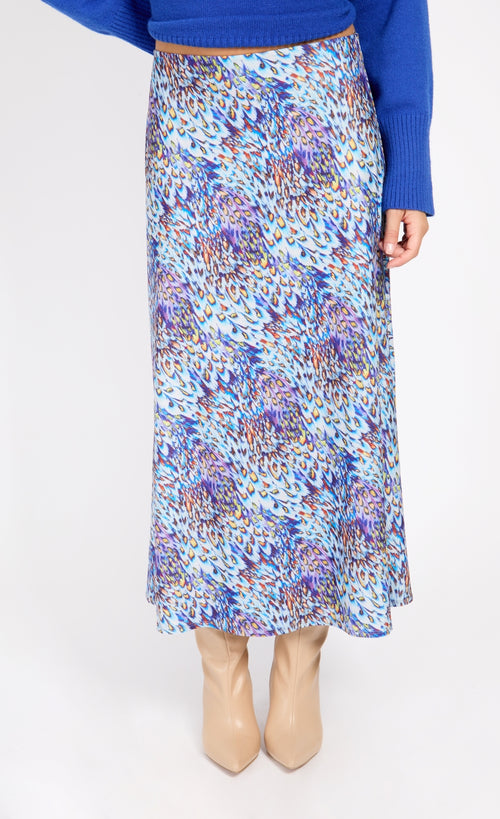 Peacock Print Midaxi Skirt by Vogue Williams