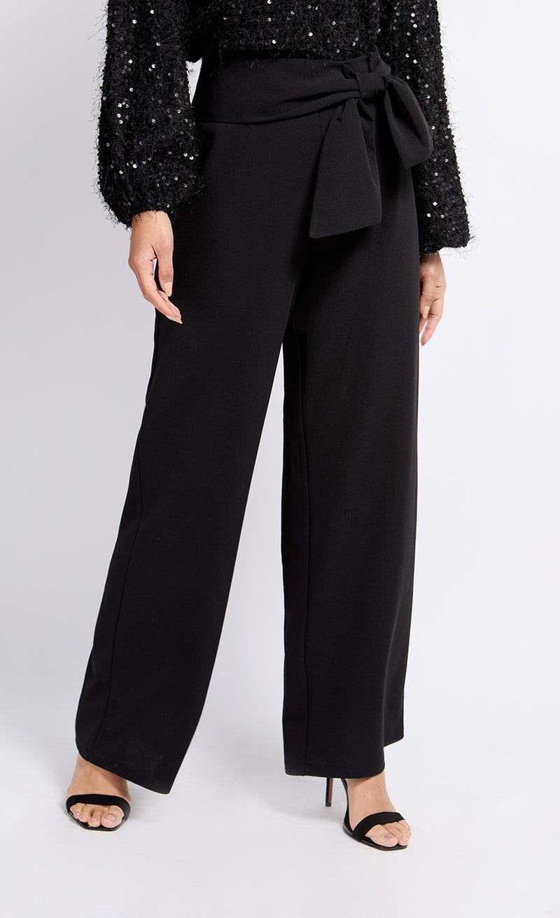 Black Tie Waist Trousers by Vogue Williams