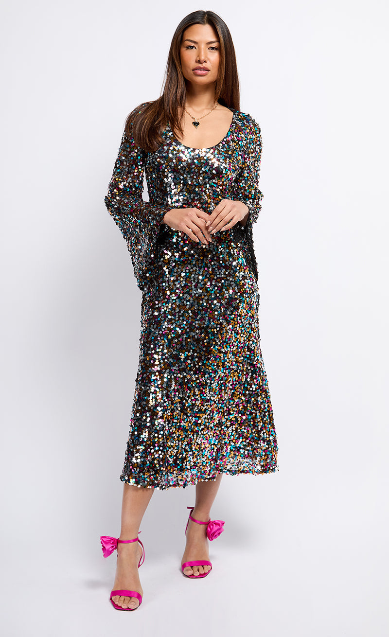 Multi Sequin Midaxi Dress by Vogue Williams