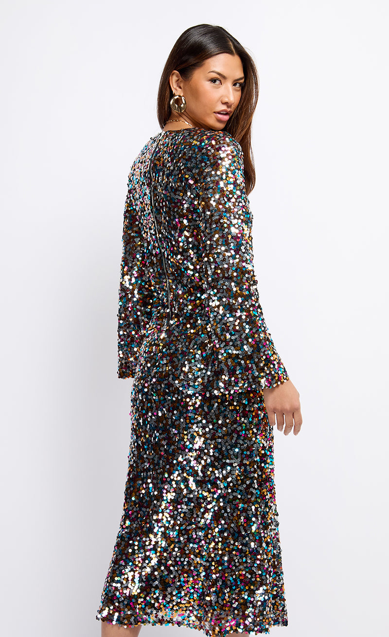 Multi Sequin Midaxi Dress by Vogue Williams