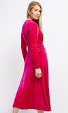 Pink Velvet Knot Detail Midaxi Dress by Vogue Williams