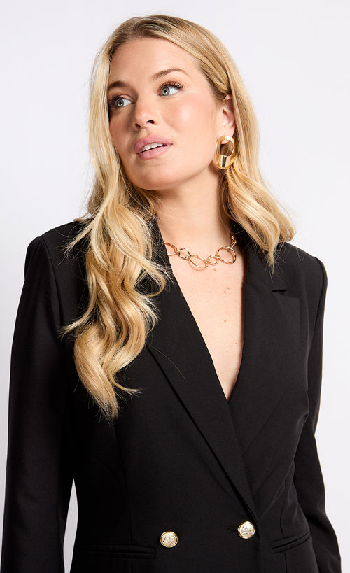 Black Double Breasted Blazer