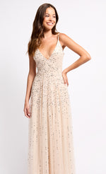 Cream Embellished Maxi Dress