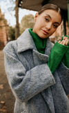 Grey Wool Blend Coat by Vogue Williams