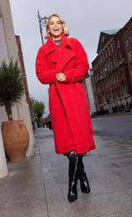 Red Teddy Coat by Vogue Williams